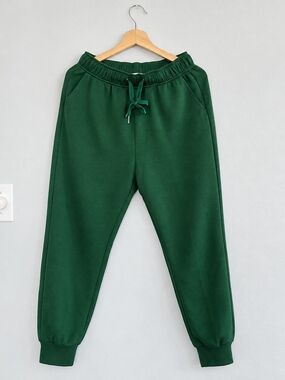 PINSPARK Women's Forest Green Drawstring Joggers Sz M Loungewear Casual